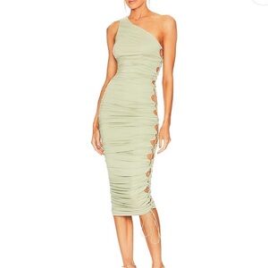 NWOT H:ours X REVOLVE Quinn green midi dress